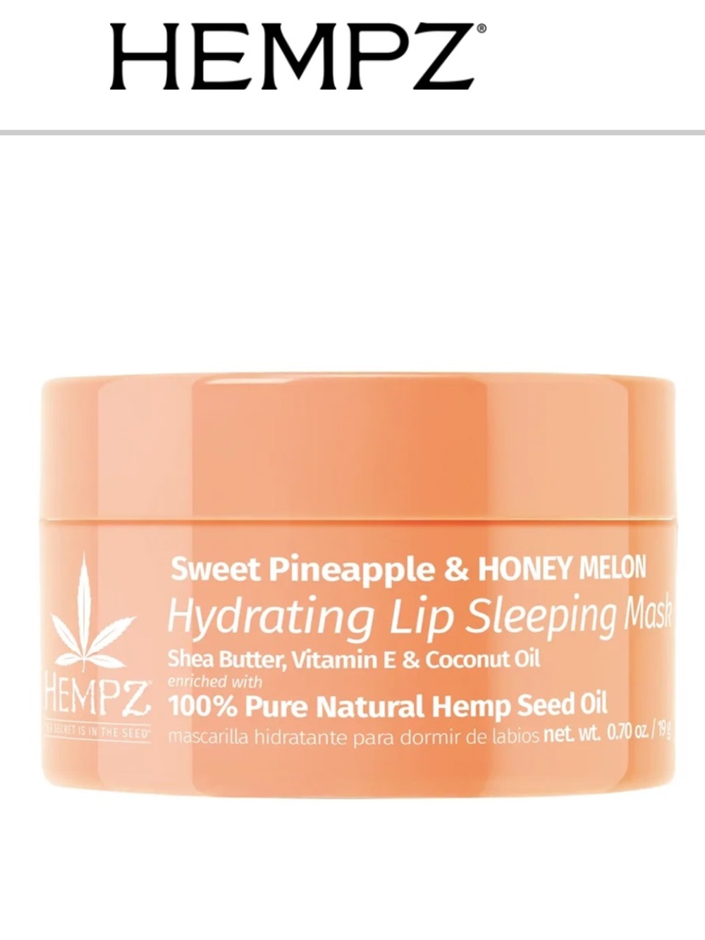 🆕 HEMPZ Hydrating Lip Sleeping Mask Sweet Pineapple & Honey Melon